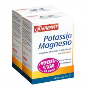 Enervit Potassio Magnesio 10 + 10 buste confezione doppia