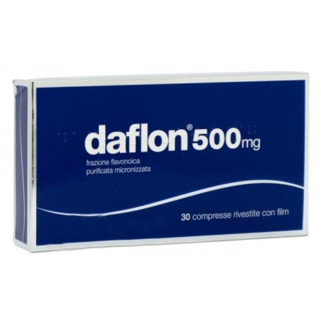 Daflon 30 compresse Rivestite 500mg circolazione gambe venotonici