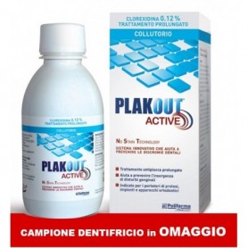 Plak Out Active 0,12% Collutorio Clorexidina + dentifricio OMAGGIO