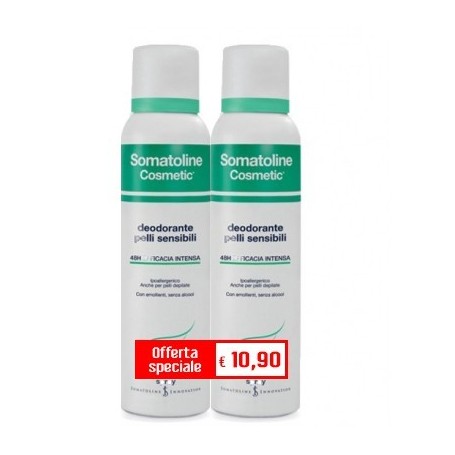 Somatoline Cosmetic Deodorante Pelli Sensibili 75ml x 2