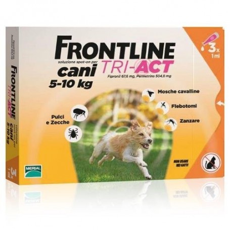Frontline Tri-act 3pip 1ml Cani 5-10kg