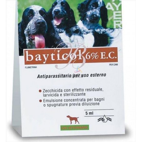 Bayticol 6%e.c. fiale Vetro 5ml Bayer