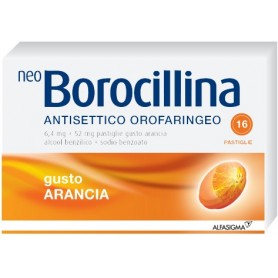 Neoborocillina Antisettico Orofaringeo 16 pastiglie Arancia