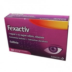 Fexactiv collirio 10 fiale 0,5ml Congiuntivite Allergica Occhi