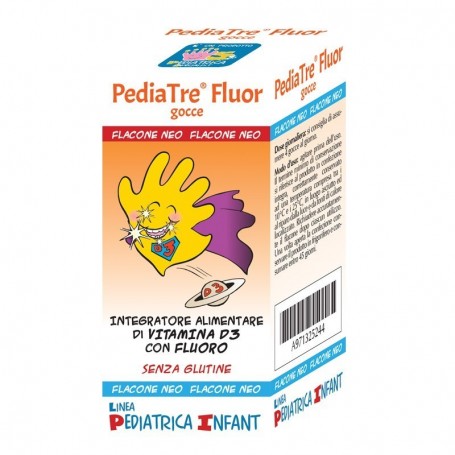 Pediatre Fluor 7ml Vitamina D3 e Fluoro Denti e Ossa Bambini