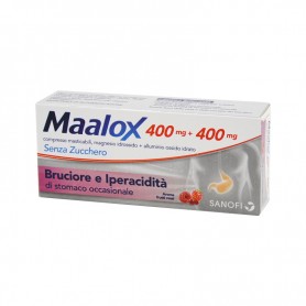 Maalox senza zucchero 30 compresse masticabili 400+400mg