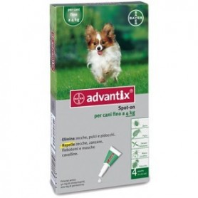 Advantix Spot On 4 pipette 0,4ml  4 kg Antiparassitario Cani