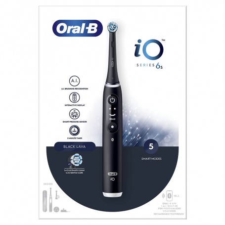 Spazzolino elettrico ricaricabile nero iO6 Oral-B