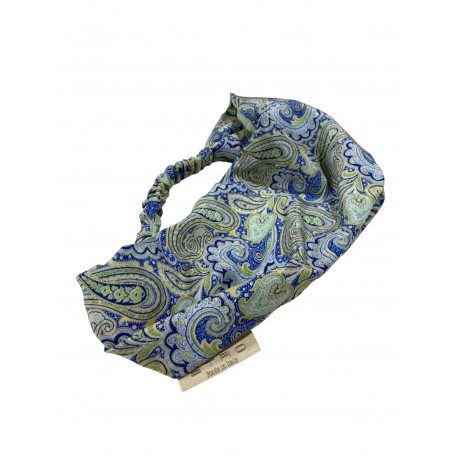 Bandana per capelli blu e verde Etro