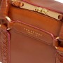 Borsa a mano in pelle con tracolla cognac e rosa The Bridge 04184601
